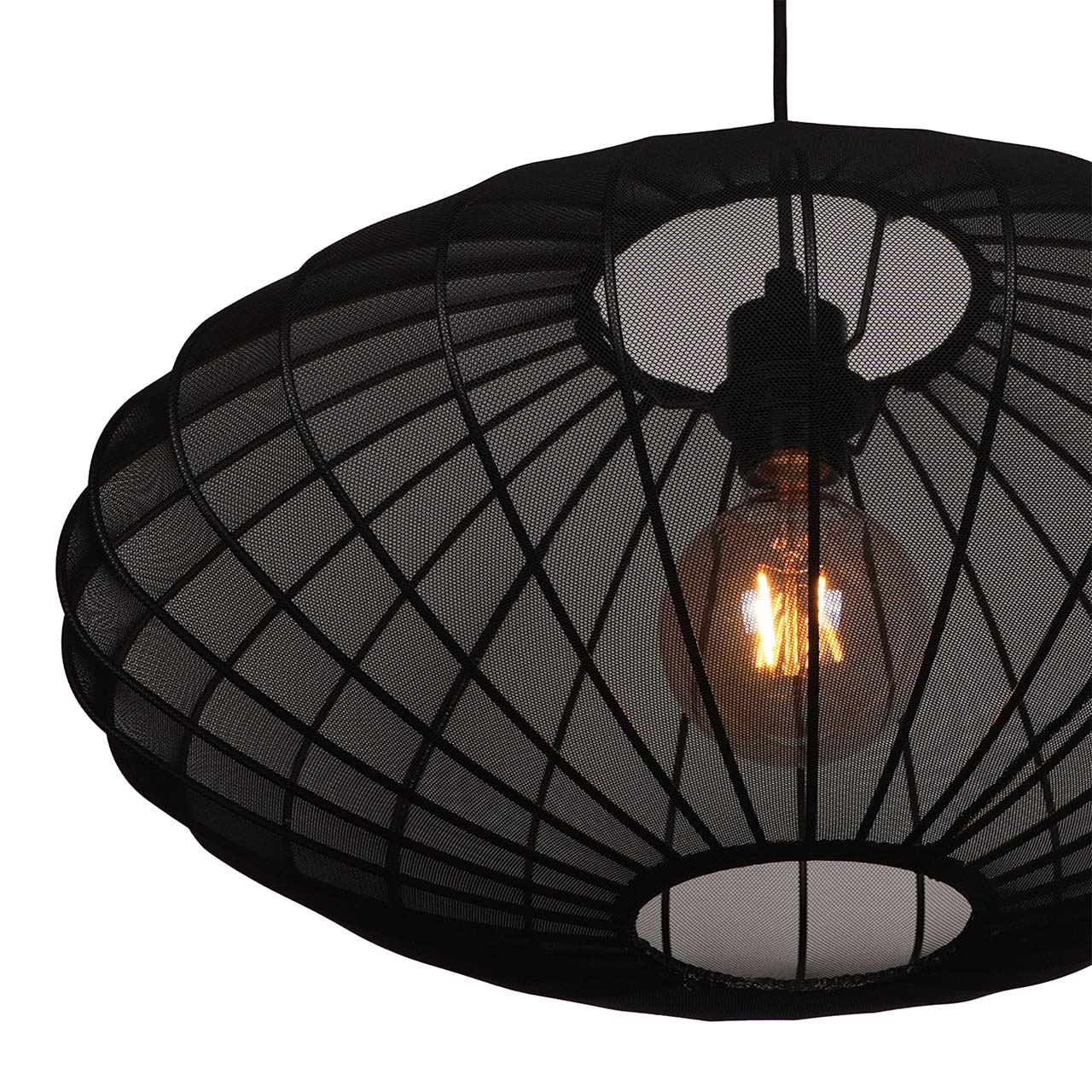 Sanico Goldlux lampa wisząca KINU 1xE27 50cm czarna IP20 - 330598 - obrazek 6