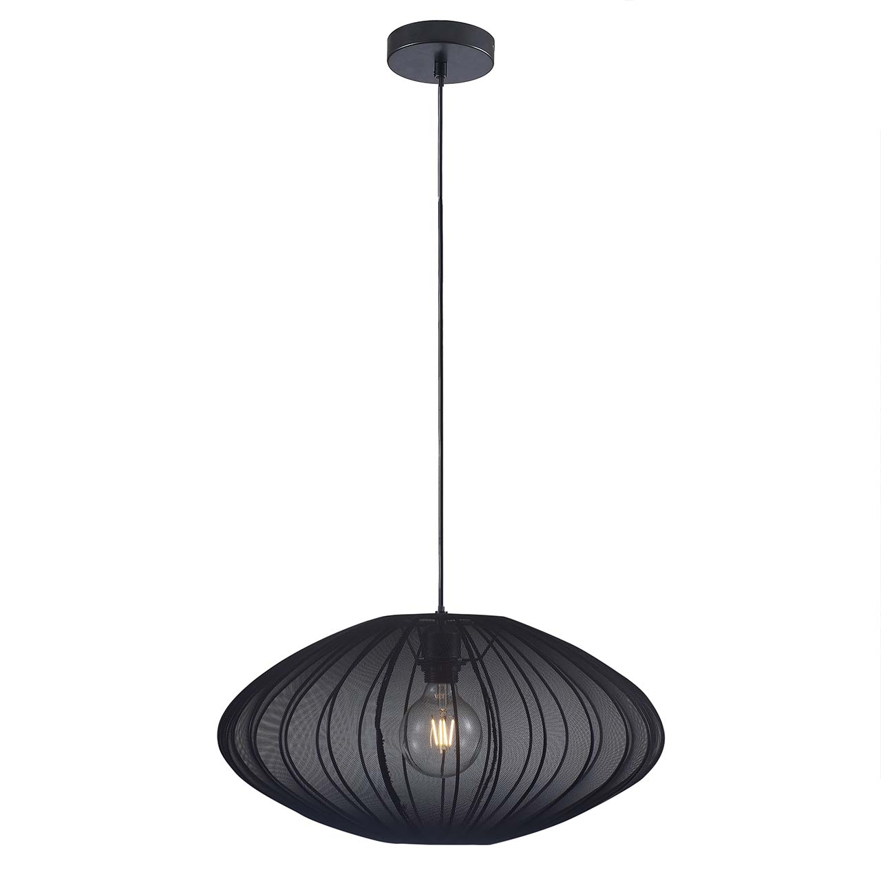 Sanico Goldlux lampa wisząca KINU 1xE27 50cm czarna IP20 - 330598 - obrazek 4