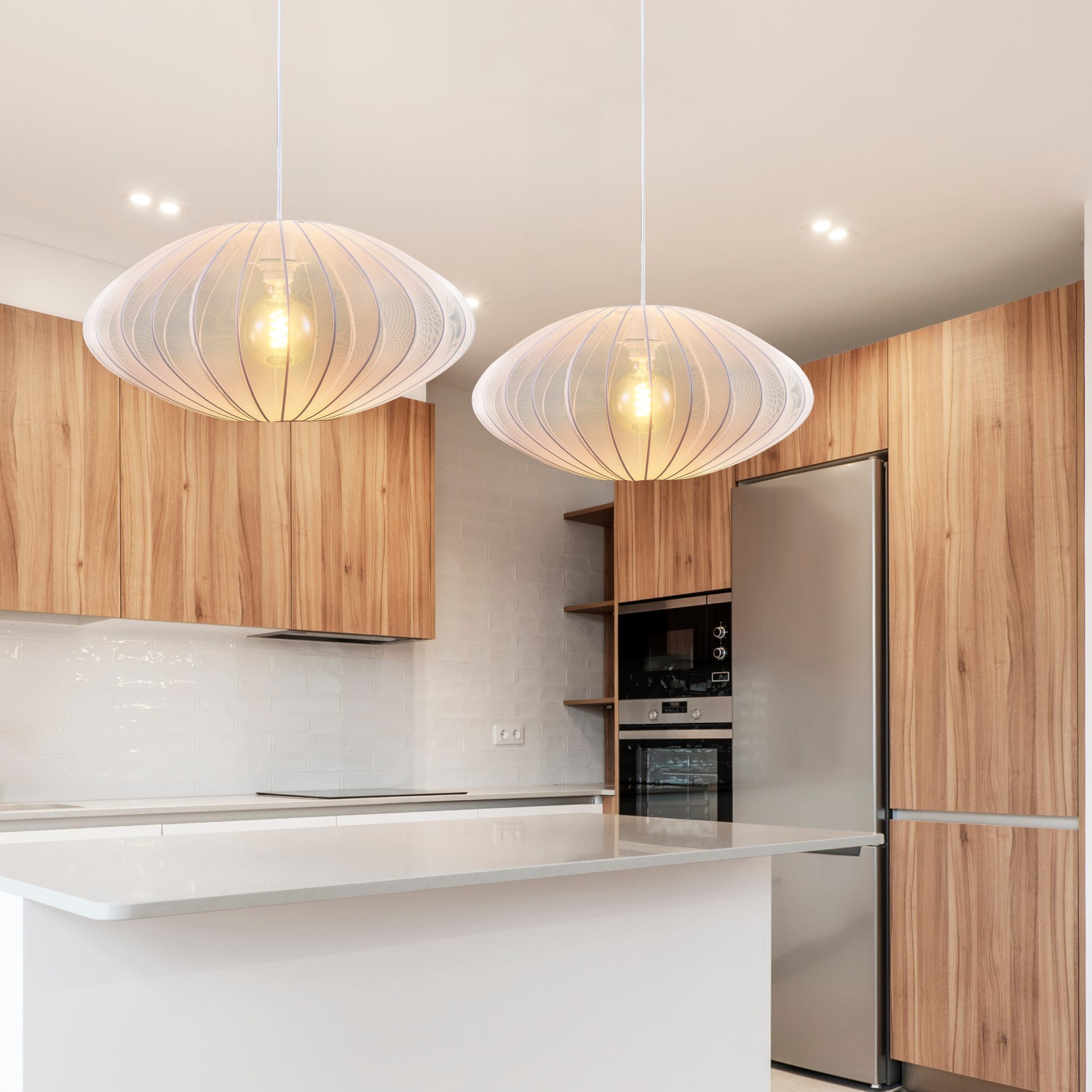 Sanico Goldlux lampa wisząca KINU 1xE27 50cm biała IP20 - 330604 - obrazek 2