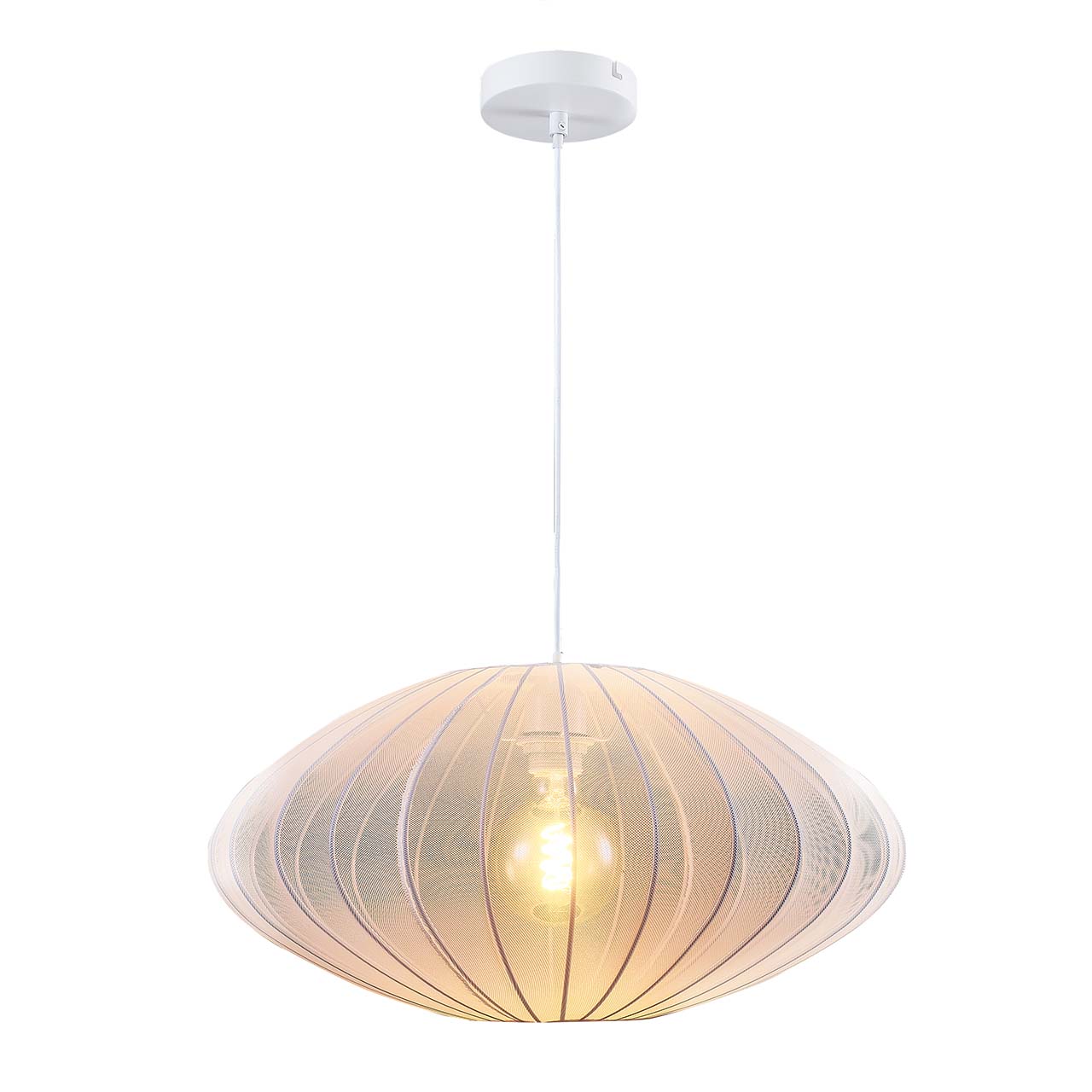 Sanico Goldlux lampa wisząca KINU 1xE27 50cm biała IP20 - 330604 - obrazek 6