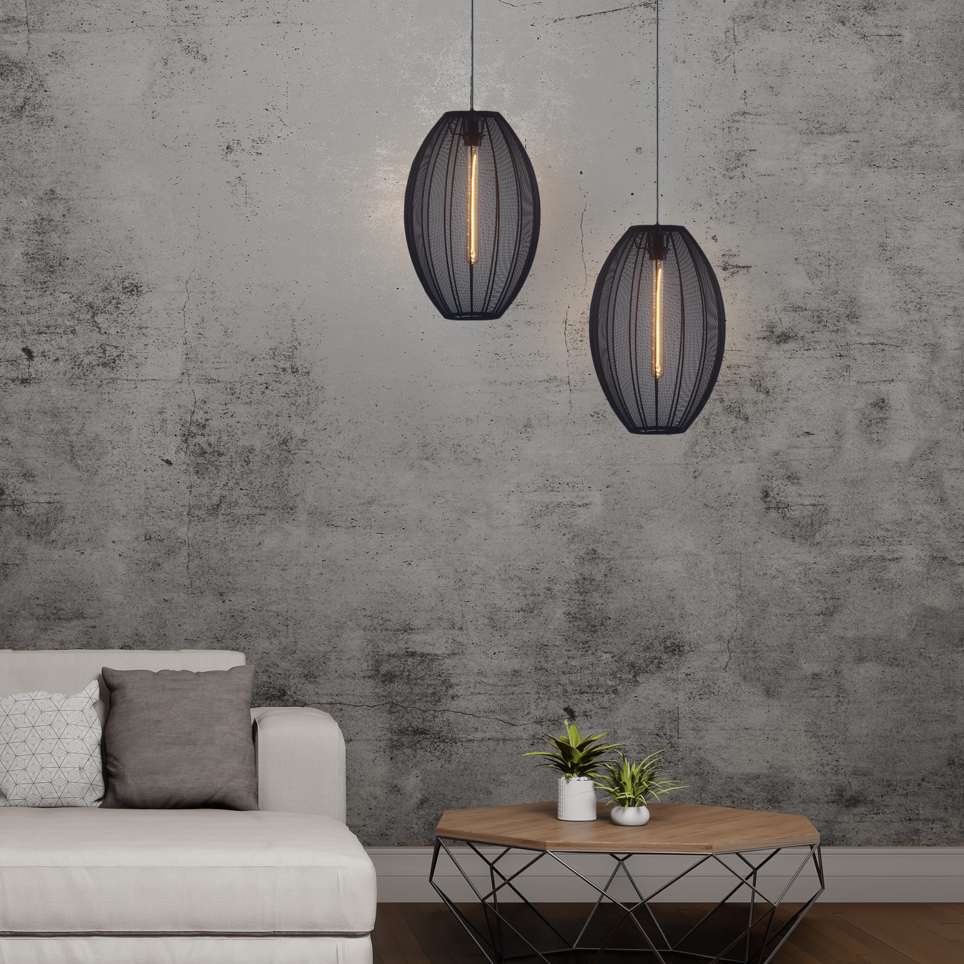 Sanico Goldlux lampa wisząca KAREI 1xE27 30cm czarna IP20 - 330611 - obrazek 2