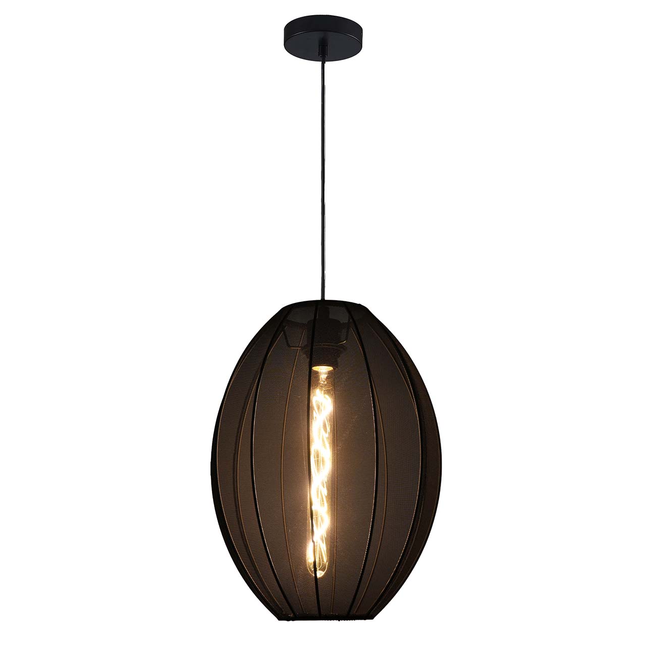 Sanico Goldlux lampa wisząca KAREI 1xE27 30cm czarna IP20 - 330611 - obrazek 6