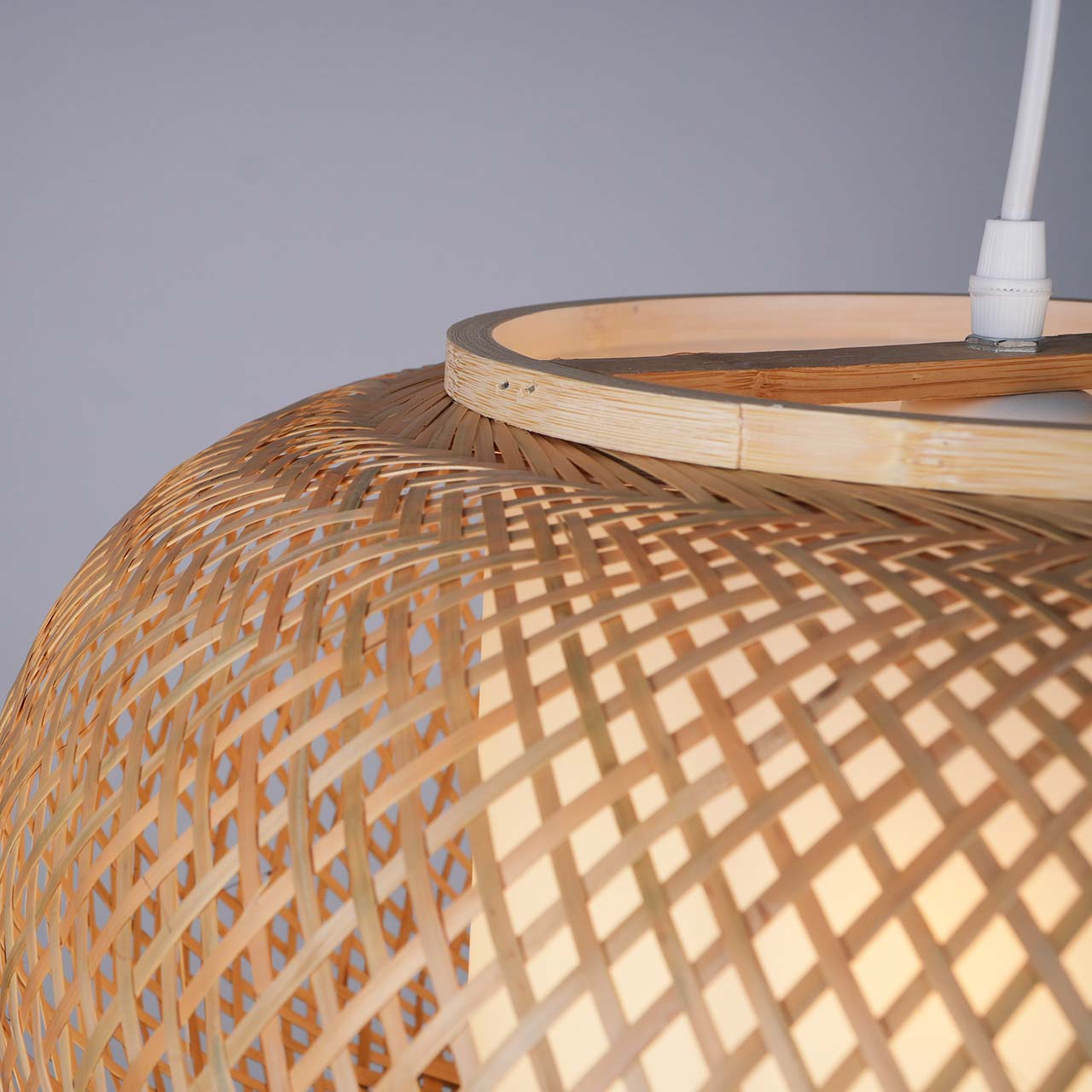 Sanico Goldlux lampa wisząca EMILIA 1xE27 41cm naturalna beżowa w stylu boho IP20 - 331168 - obrazek 6