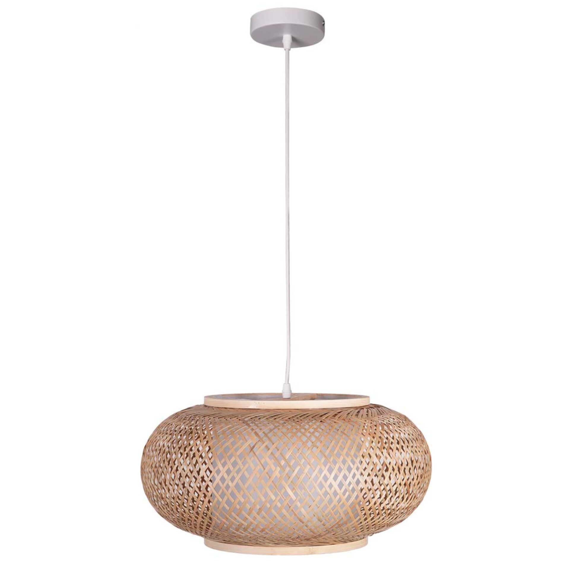 Sanico Goldlux lampa wisząca EMILIA 1xE27 41cm naturalna beżowa w stylu boho IP20 - 331168