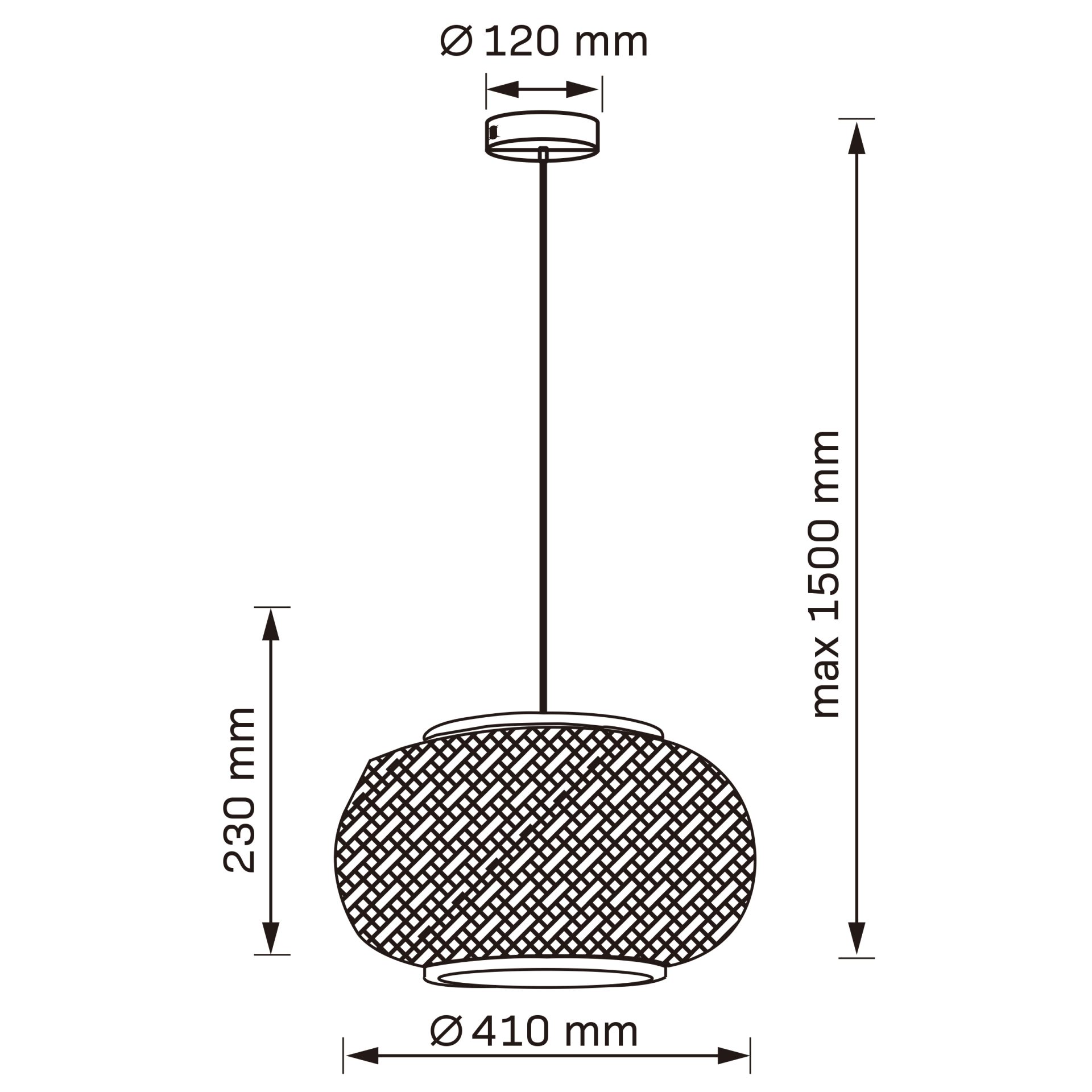 Sanico Goldlux lampa wisząca EMILIA 1xE27 41cm naturalna beżowa w stylu boho IP20 - 331168 - obrazek 9