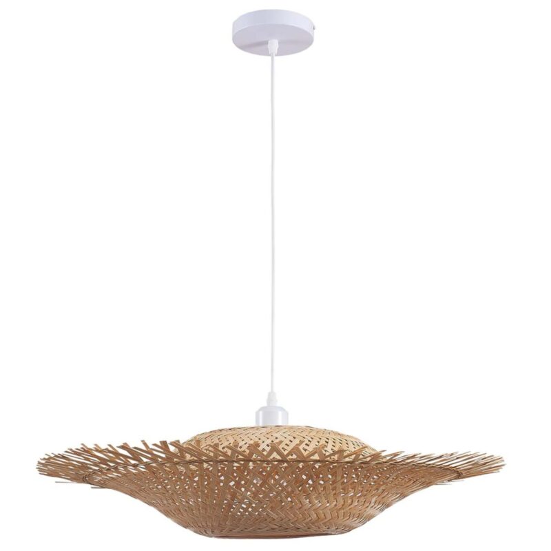 Sanico Goldlux lampa wisząca BARBADOS 1xE27 61cm naturalna beżowa w stylu boho IP20 - 331175