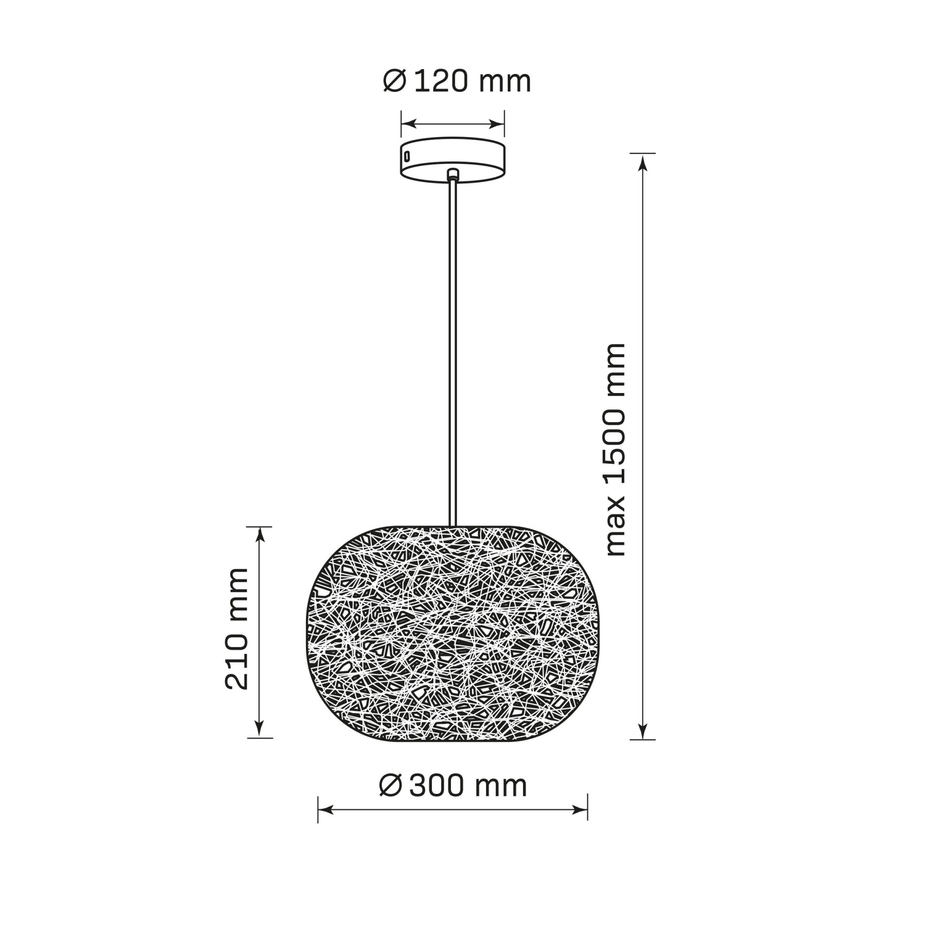 Sanico Goldlux lampa wisząca CLEA 1xE27 30cm szara IP20 - 332226 - obrazek 5