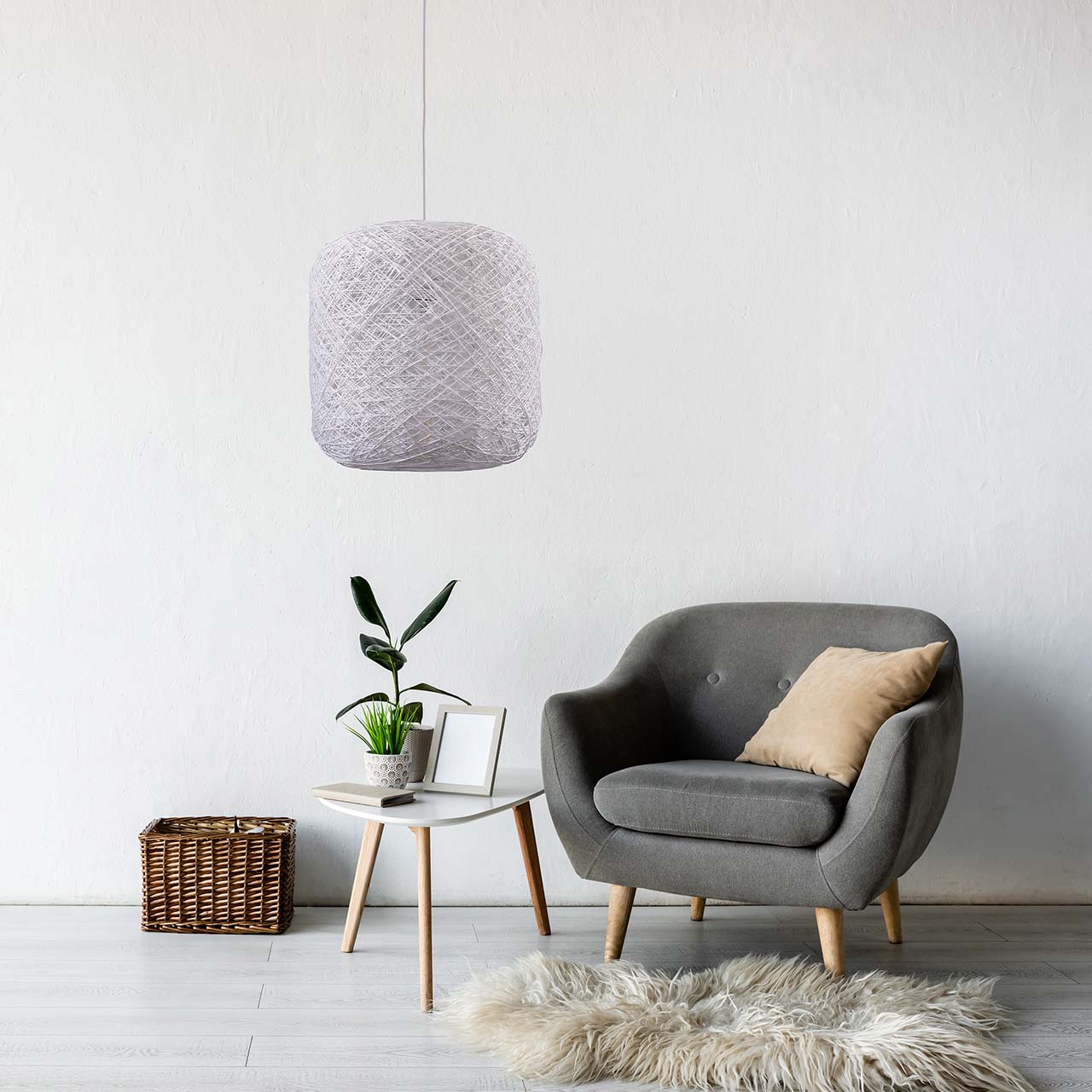 Sanico Goldlux lampa wisząca IGA 1xE27 30cm biała IP20 - 332240 - obrazek 2