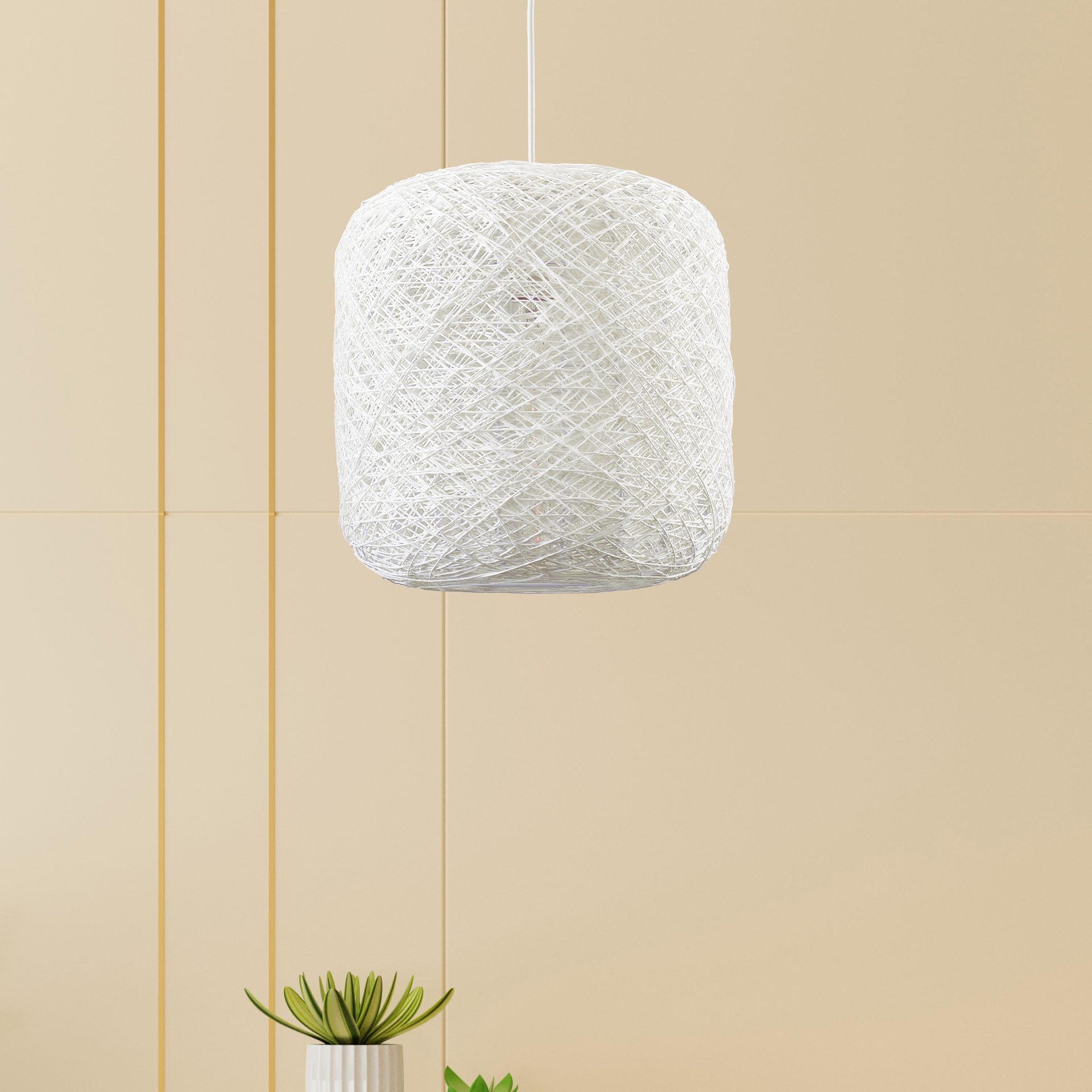 Sanico Goldlux lampa wisząca IGA 1xE27 30cm biała IP20 - 332240 - obrazek 5