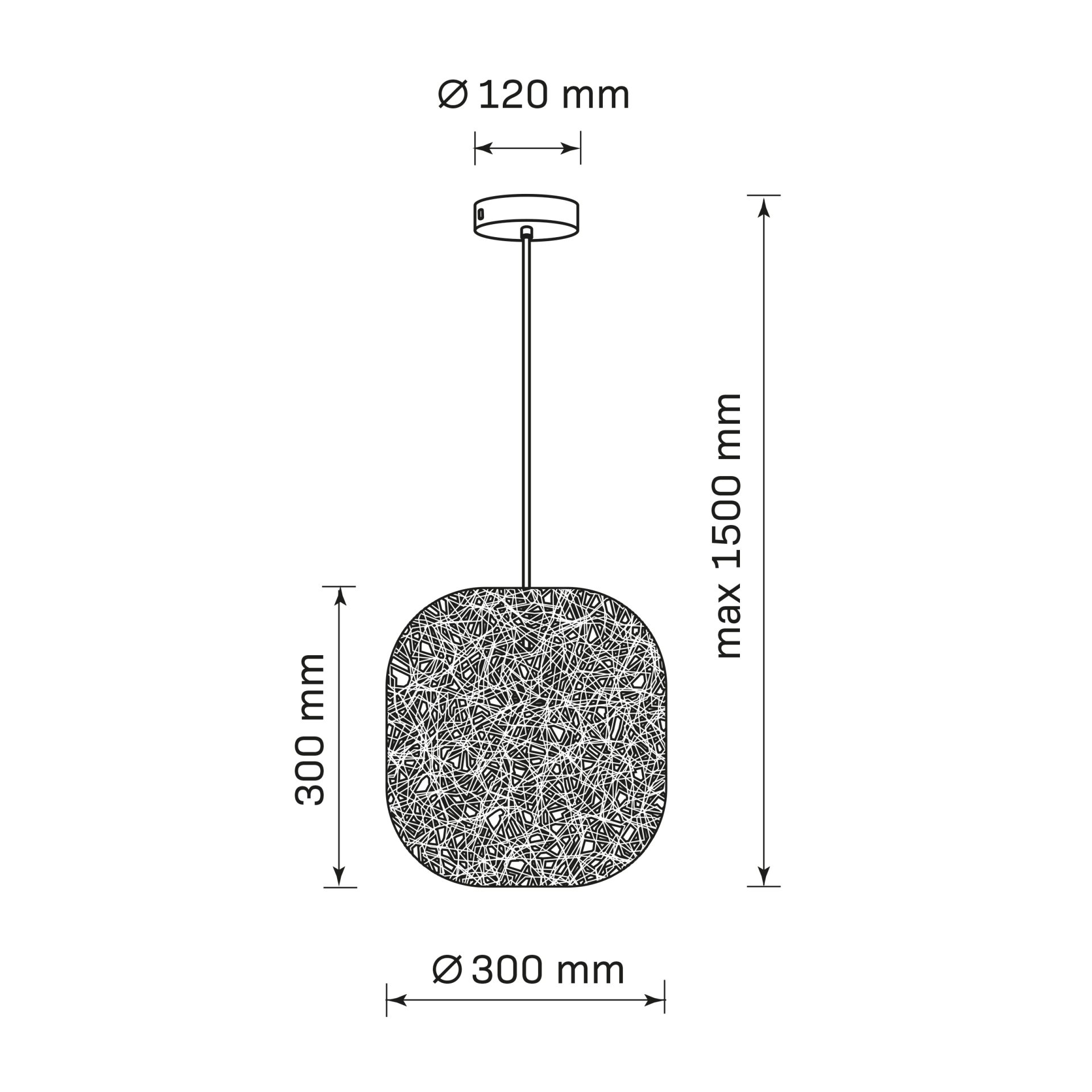 Sanico Goldlux lampa wisząca IGA 1xE27 30cm biała IP20 - 332240 - obrazek 6