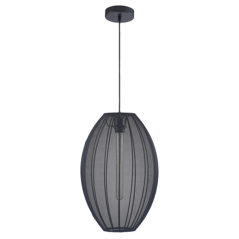Sanico Goldlux lampa wisząca KAREI 1xE27 30cm czarna IP20 - 330611