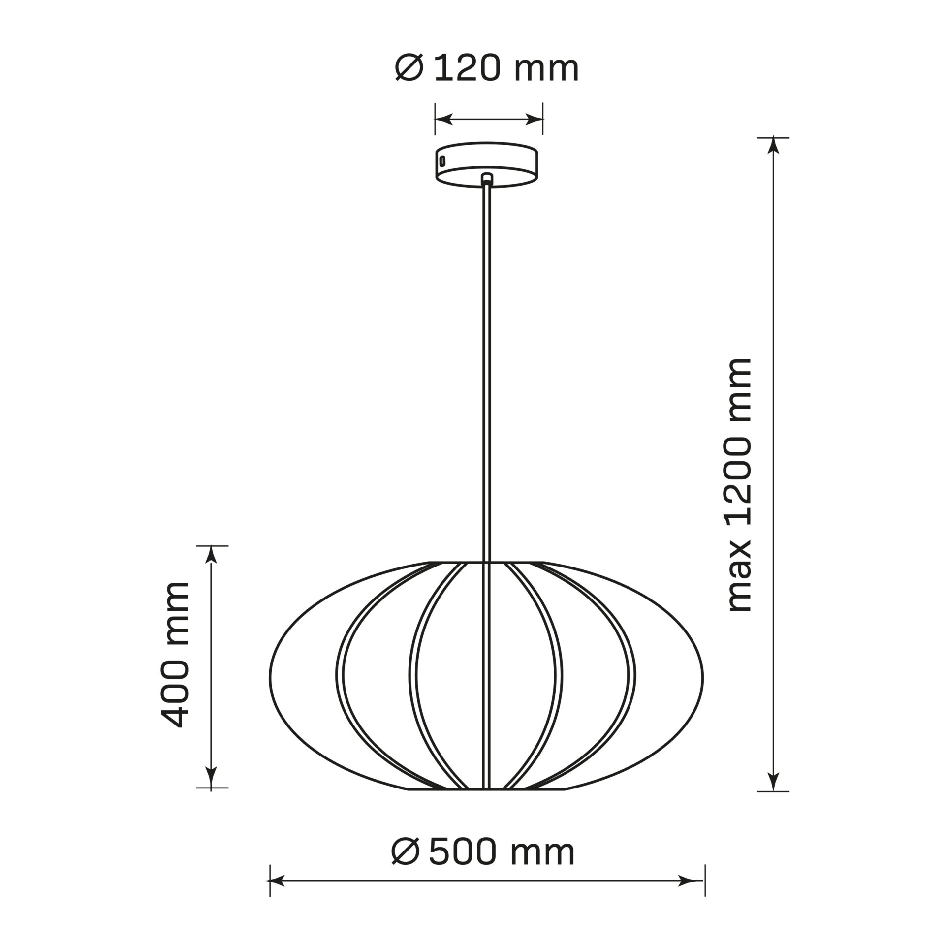 Sanico Goldlux lampa wisząca KINU 1xE27 50cm biała IP20 - 330604 - obrazek 8