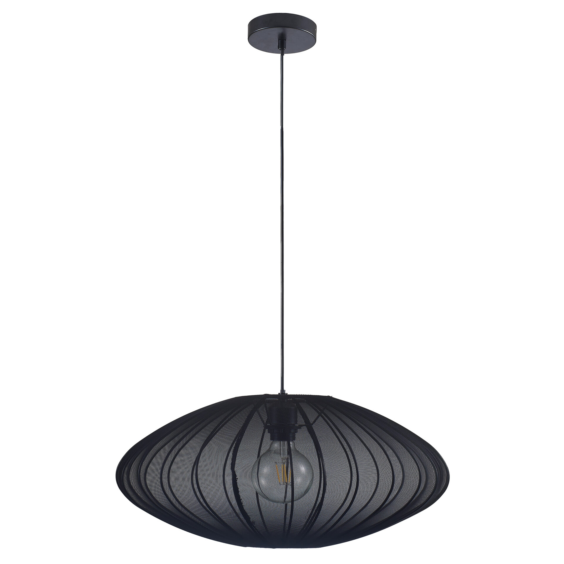 Sanico Goldlux lampa wisząca KINU 1xE27 50cm czarna IP20 - 330598