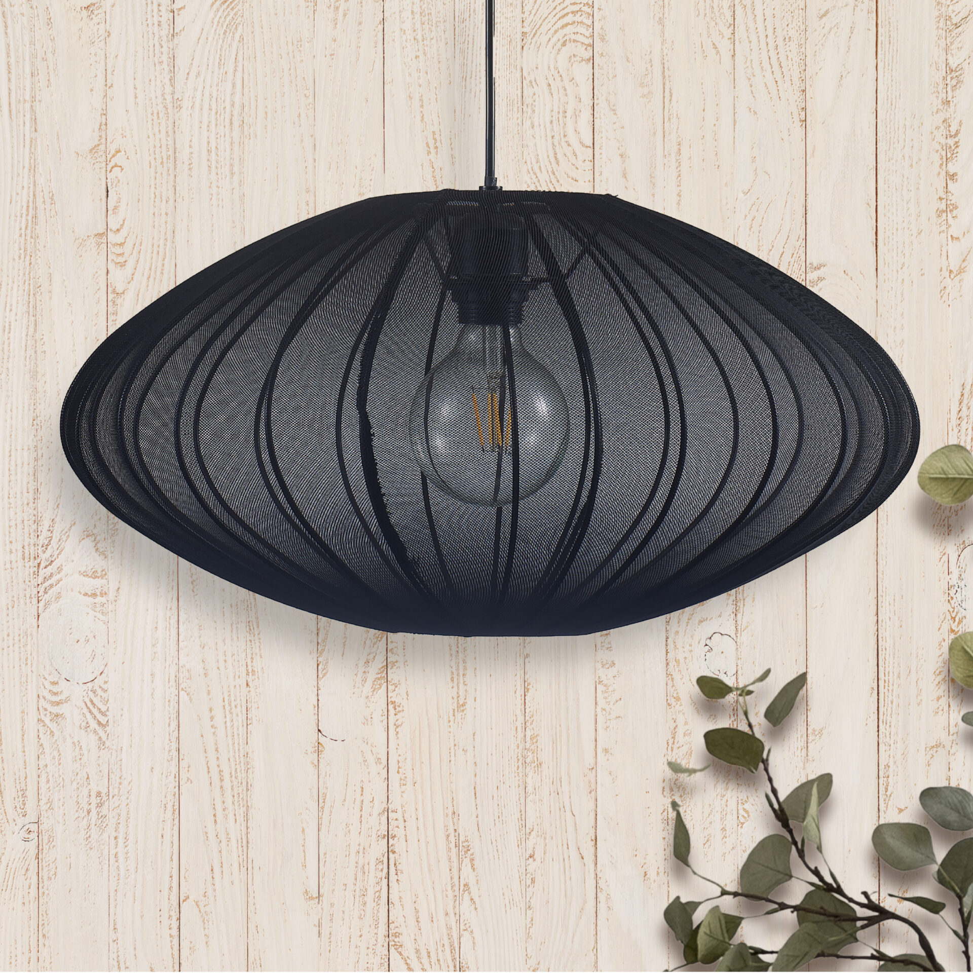 Sanico Goldlux lampa wisząca KINU 1xE27 50cm czarna IP20 - 330598 - obrazek 7