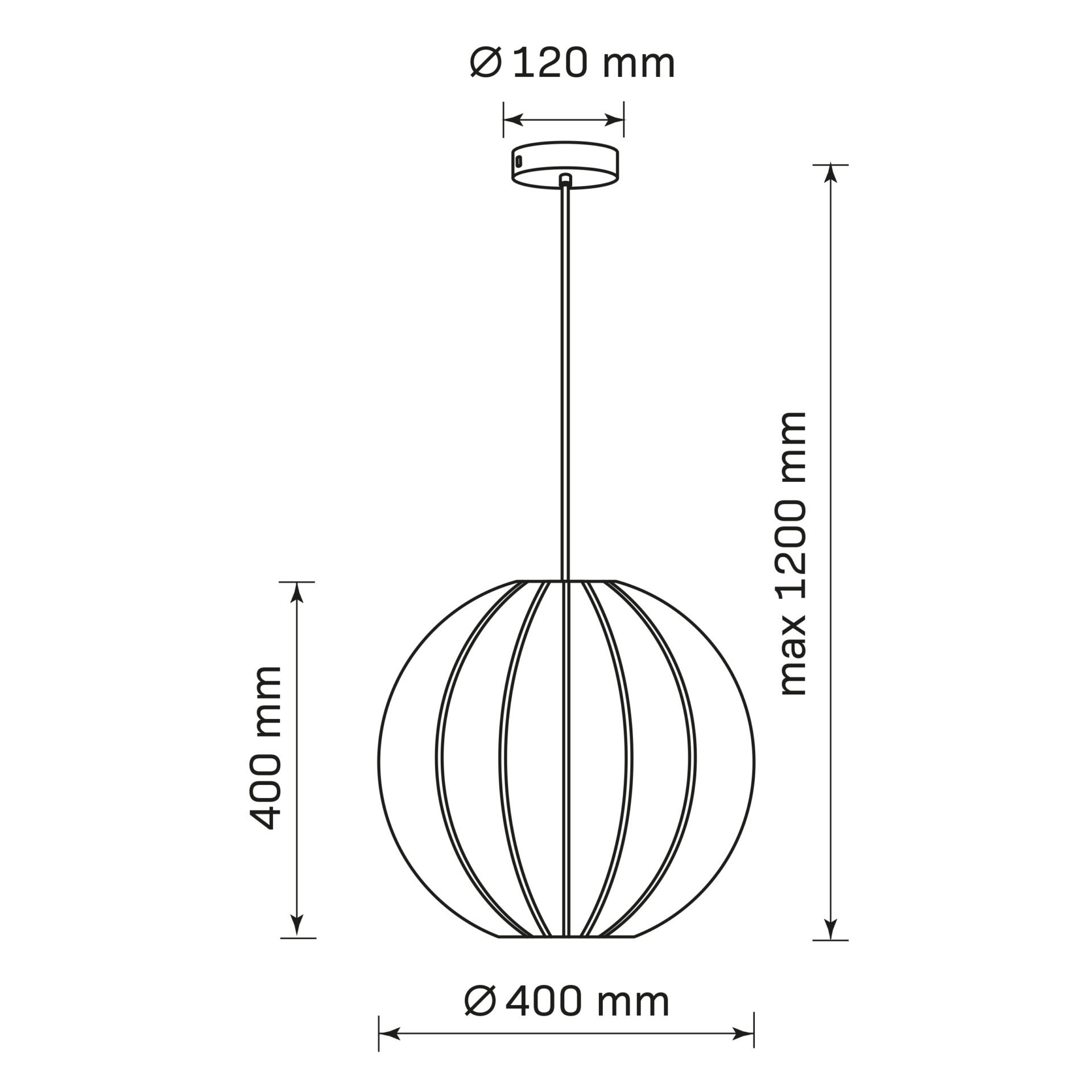 Sanico Goldlux lampa wisząca SENSAI 1xE27 40cm czarna IP20 - 330574 - obrazek 9